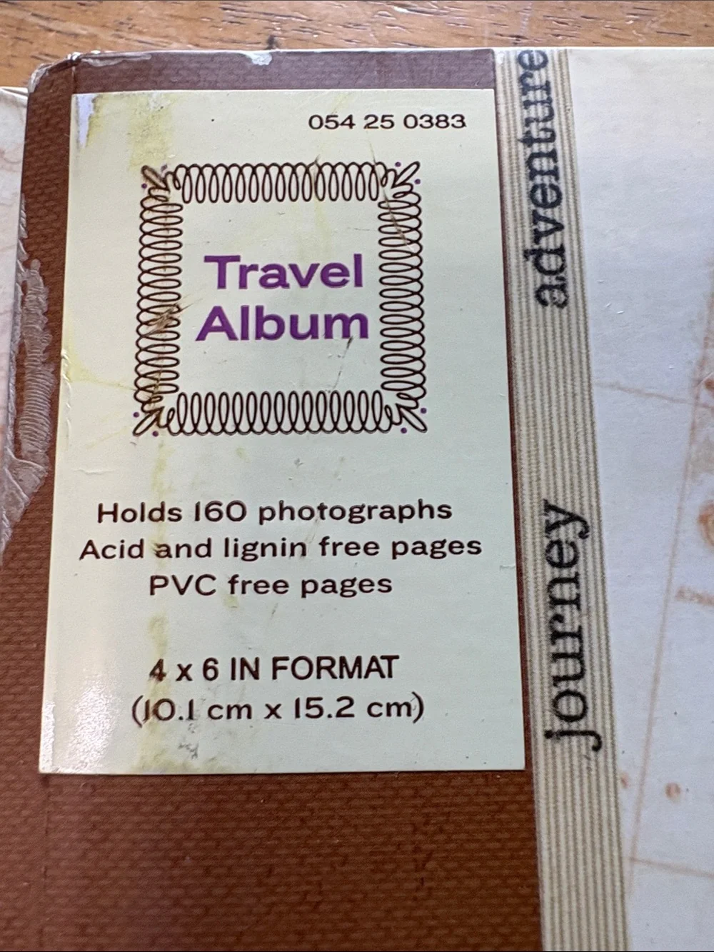 Travel-Themed Photo Albums Set of 4  in Beige and Brown
